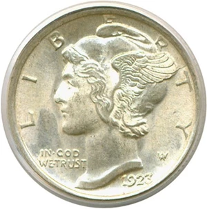 image for: 1923 10c PCGS MS62 FB