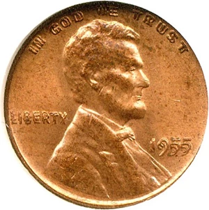 image for: 1955/1955 1c Doubled Die NGC MS63 RD