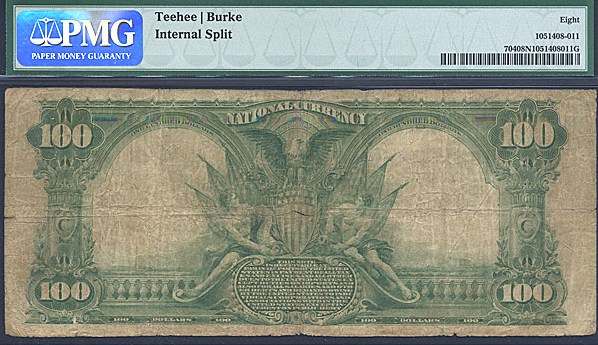 image for: Fr.704 1902 $100 Third Charter Period, 3rd Issue, Plain Back PMG Net VG8 #5130 Pennsylvania [1220] 