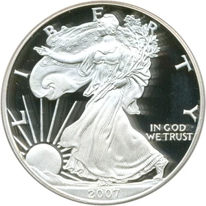 image for: 2007-W $1 Silver Eagle PCGS Proof 69 DCameo