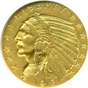 image for: 1913 $5 NGC AU58