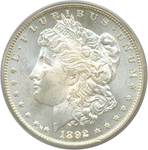 image for: 1892-CC $1 PCGS MS64
