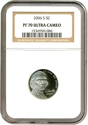 image for: 2006-S 5c Monticello NGC Proof 70 UCameo
