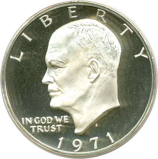 image for: 1971-S $1 Silver PCGS Proof 68 DCameo