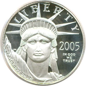 image for: 2005-W $10 Platinum Eagle PCGS Proof 69 DCameo