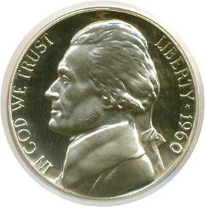 image for: 1960 5c PCGS Proof 67 DCameo