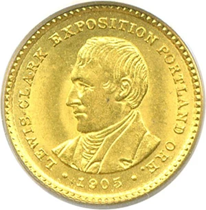 image for: 1905 G$1 Lewis & Clark PCGS MS64