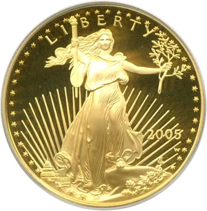image for: 2005-W $25 Gold Eagle PCGS Proof 69 DCameo