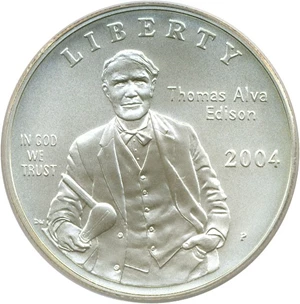 image for: 2004-P $1 Edison PCGS MS69