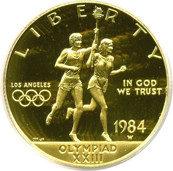 image for: 1984-W $10 Olympic PCGS Proof 69 DCameo