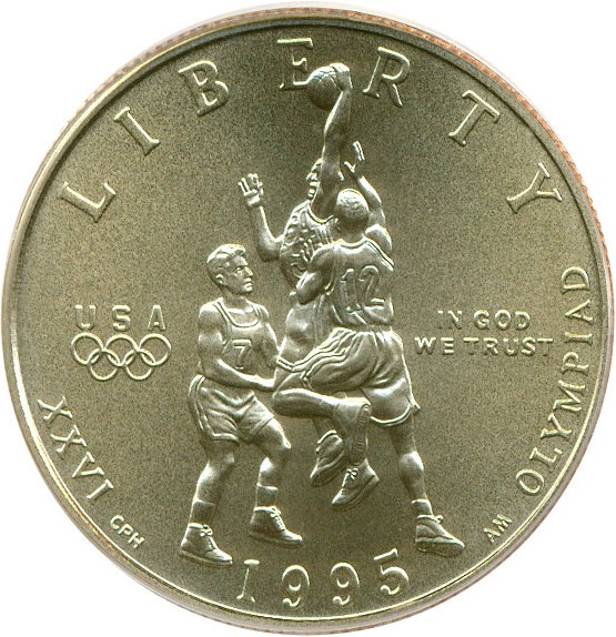 image for: 1995-S 50c Basketball PCGS MS69 