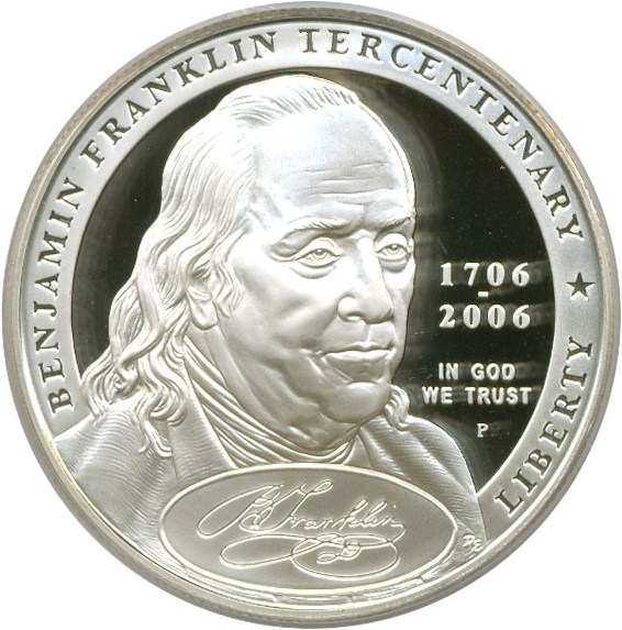 image for: 2006-P $1 Ben Franklin-Founding Father PCGS Proof 68 DCameo