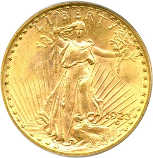 image for: 1923 $20 PCGS MS64