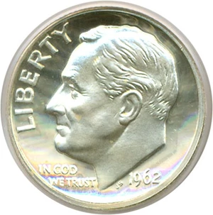 image for: 1962 10c PCGS Proof 68 DCameo