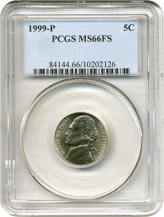 image for: 1999-P 5c  PCGS MS66 FS