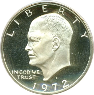 image for: 1972-S $1 Silver PCGS Proof 68 DCameo