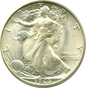 image for: 1946-S 50c PCGS MS66
