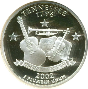 image for: 2002-S 25c Tennessee-Silver NGC Proof 70 UCameo
