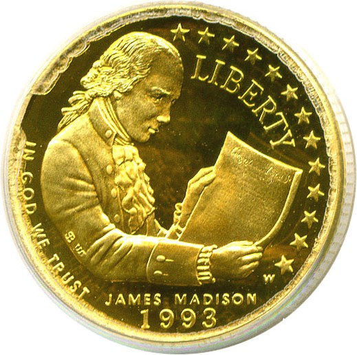 image for: 1993-W $5 Madison PCGS Proof 69 DCameo