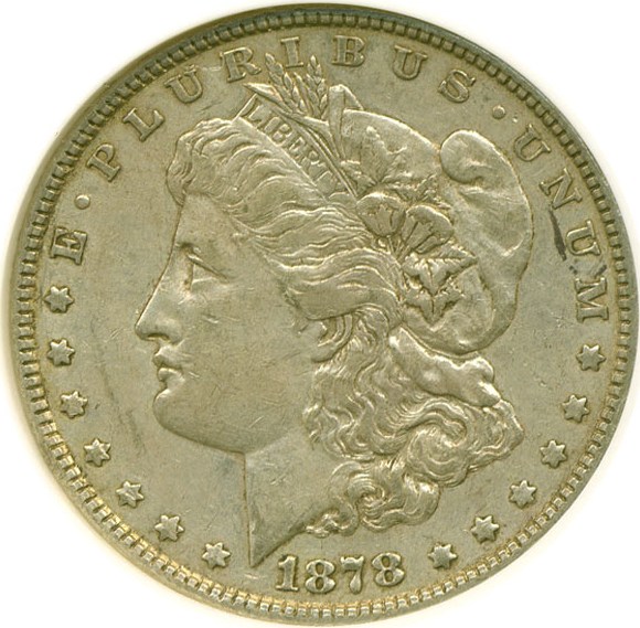 image for: Top 100 VAM: 1878 7TF $1 R78  Triple Blos NGC XF45 (VAM 115)