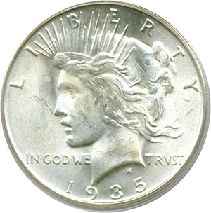 image for: 1935-S $1 PCGS MS64