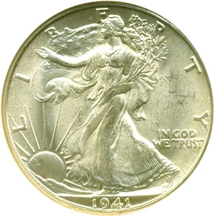 image for: 1941-D/D 50c ANACS MS63 (Breen-5187; RPM-1)