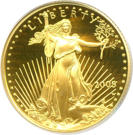 image for: 2005-W $10 Gold Eagle PCGS Proof 69 DCameo