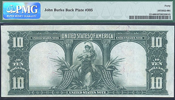 image for: Fr.121 1901 $10 Bison PMG XF40 - Mule [E20202936]