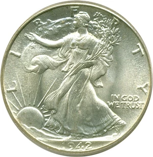image for: 1942 50c PCGS MS66