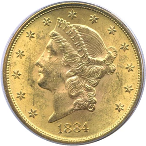 image for: 1884-S $20 PCGS/CAC MS62