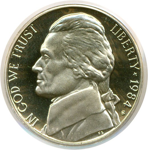 image for: 1984-S 5c  PCGS Proof 69 DCameo