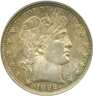 image for: 1892 50c PCGS MS64
