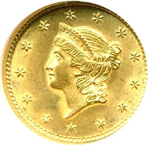image for: 1851 G$1 NGC MS63