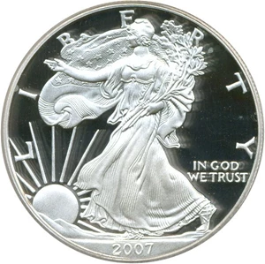 image for: 2007-W $1 Silver Eagle PCGS Proof 69 DCameo