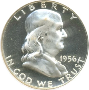 image for: 1956 50c Type 2 NGC Proof 68 Cameo