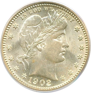 image for: 1902-S 25c PCGS MS64