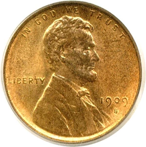 image for: 1909-S VDB 1c PCGS MS65 RD