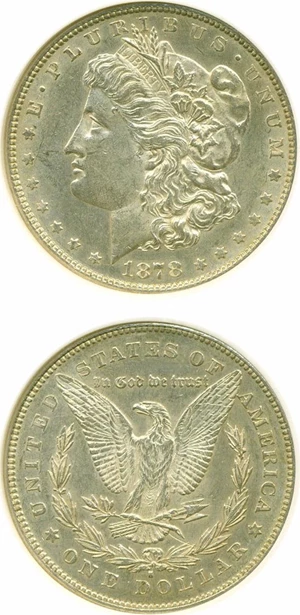 image for: Hot 50 VAM: 1878-S $1 Doubled Rib NGC AU58 (VAM-22)