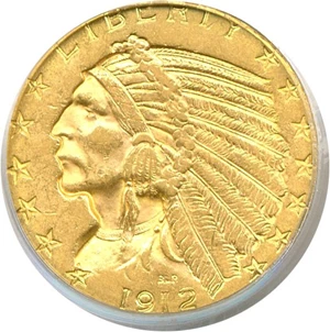 image for: 1912 $5 PCGS MS62