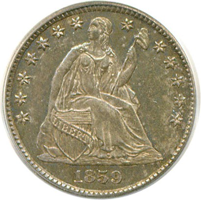 image for: 1859 H10c  PCGS MS63