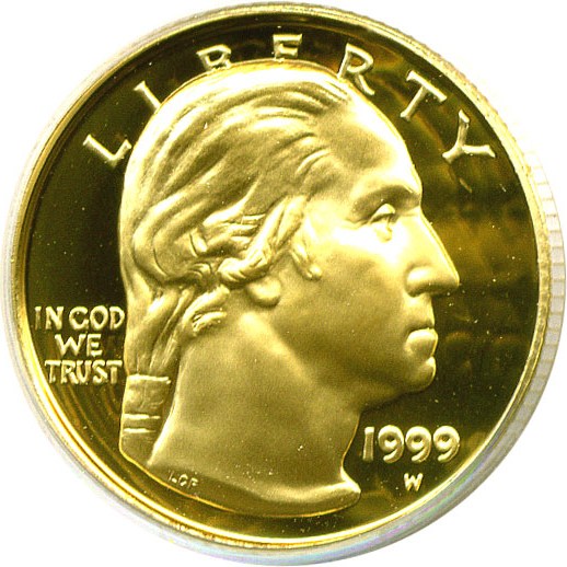 image for: 1999-W $5 Washington PCGS Proof 69 DCameo