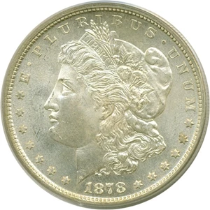 image for: Top 100 VAM: 1878 7TF $1 Rev'79 Short Leaf PCGS MS64 (VAM-203)