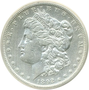 image for: 1892-S $1 ANACS XF45 Details (Cleaned)