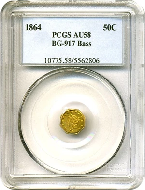 image for: 1864 50c BG-917 Bass PCGS AU58