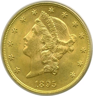 image for: 1895 $20 PCGS MS63
