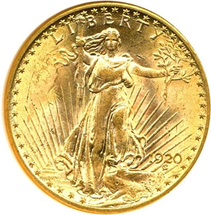 image for: 1920 $20 NGC MS63