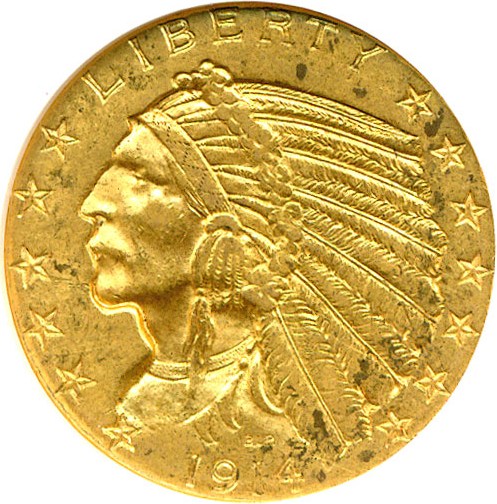 image for: 1914 $5  NGC MS61