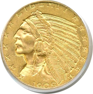 image for: 1909-D $5 PCGS MS62