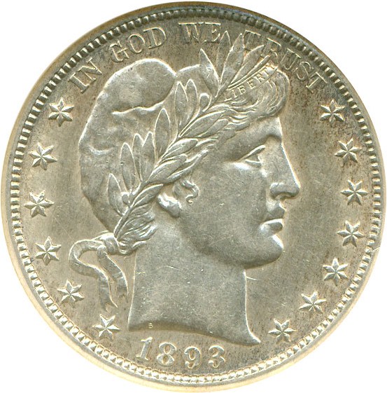 image for: 1893-O 50c  ANACS AU50 