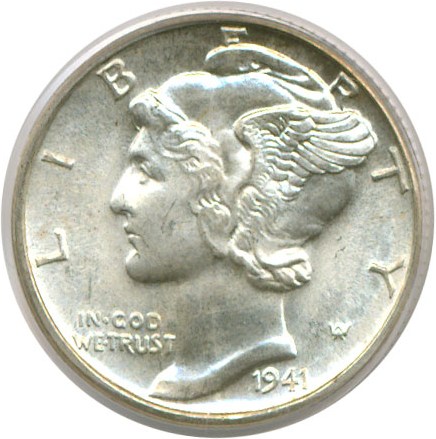 image for: 1941-D 10c  PCGS MS66 FB